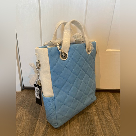 SCORE Kathi Travel Tote for Business, Work, or School Quilted Shoulder Bag NWT 🩵 - Picture 2 of 11